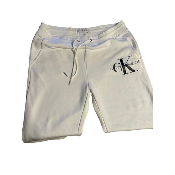 Calvin Klein Jeans Men's Pull-on Drawstring Monogram Jogger Sweatpants Black XL - Picture 7 of 7